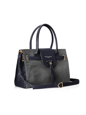 Refurbished Windsor Handbag - Grey & Navy