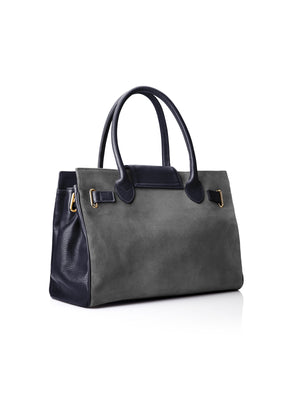 Refurbished Windsor Handbag - Grey & Navy