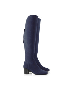 Refurbished Heeled Amira - Ink Suede