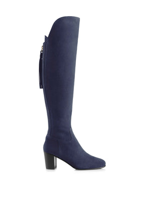 Refurbished Heeled Amira - Ink Suede