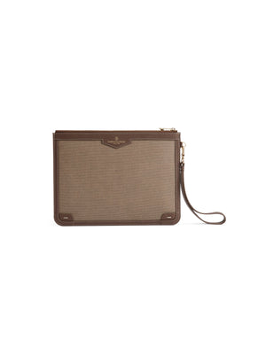 Refurbished Highbury Clutch - Jacquard Taupe