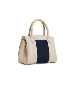 Refurbished Mini Windsor Handbag - Stone Leather & Navy Suede (Store Exclusive)