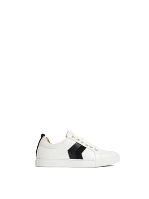 Refurbished Alexandra - White - Black Croc & Suede