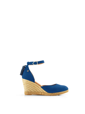 Refurbished Monaco Wedge - Porto Blue Suede