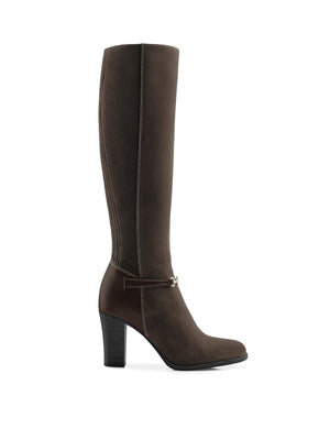Refurbished Heeled Octavia - Chocolate Suede