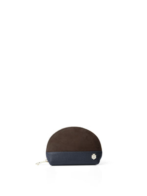 Refurbished Chiltern Coin Purse - Chocolate & Navy