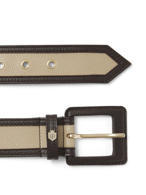 Refurbished Marseille Belt - Caramel & Chocolate Leather