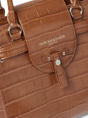Refurbished Windsor Tote - Tan Croc