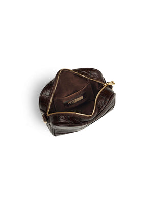 Refurbished Madison Mini Bag - Chocolate Croc Print