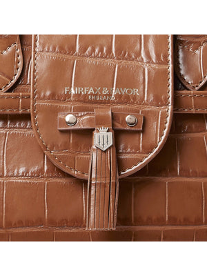 Refurbished Mini Windsor Handbag - Tan Croc