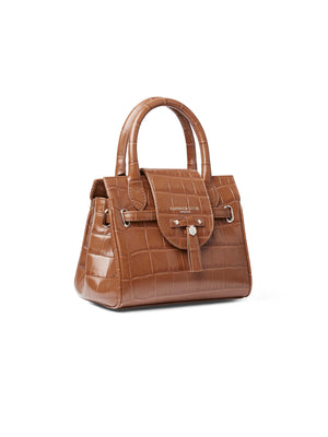 Refurbished Mini Windsor Handbag - Tan Croc