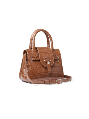 Refurbished Mini Windsor Handbag - Tan Croc