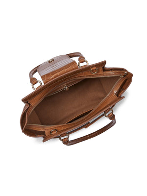 Refurbished Windsor Tote - Tan Croc
