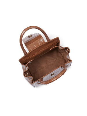 Refurbished Mini Windsor Handbag - Tan Croc