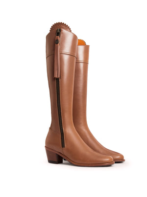 Refurbished Heeled Regina (Narrow Fit) - Tan Leather