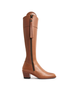 Refurbished Heeled Regina (Narrow Fit) - Tan Leather