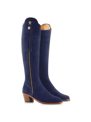 The Heeled Regina (Regular Fit) - Ink Suede