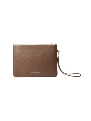 The Highbury Clutch - Quilted Tan