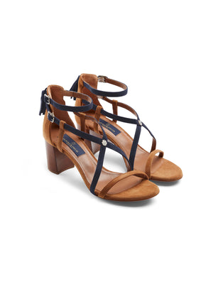 The Heeled Brancaster - Tan & Navy