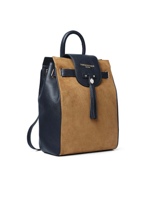 The Windsor Backpack - Tan & Navy