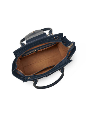 The Windsor Tote - Tan &amp; Navy