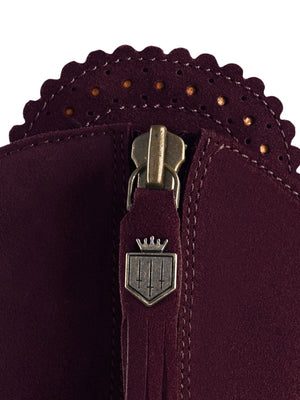 The Regina (Narrow Fit) - Plum Suede