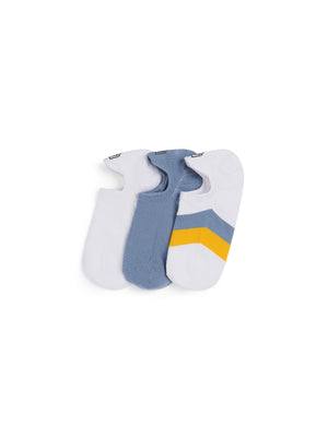 The Signature Ladies Trainer Socks - Mango & Cornflower Blue
