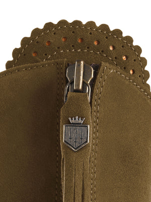 The Heeled Regina (Olive) Regular Fit - Suede Boot