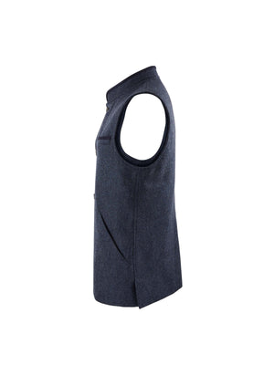 The Edward Gilet - Navy Herringbone