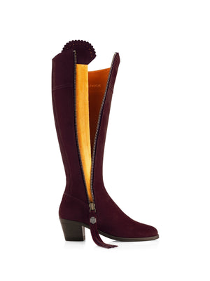 The Heeled Regina (Regular Fit) - Plum Suede