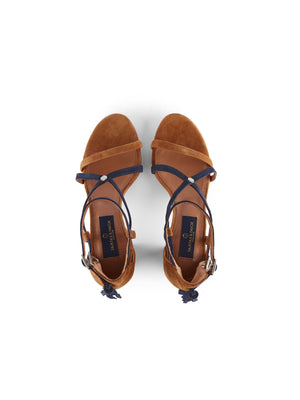 The Heeled Brancaster - Tan & Navy