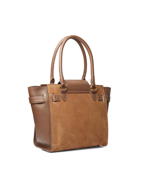 The Windsor Tote - Tan Suede