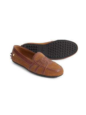 Women's Rome Driver Tan Leather & Suede