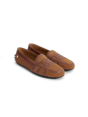 Women's Rome Driver Tan Leather & Suede