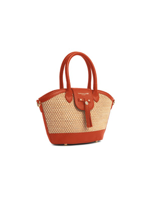 The Mini Windsor Basket Bag - Sunset Orange