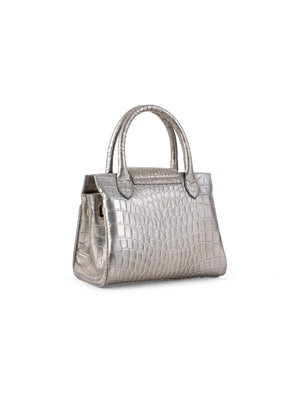 The Mini Windsor Handbag - Champagne Croc
