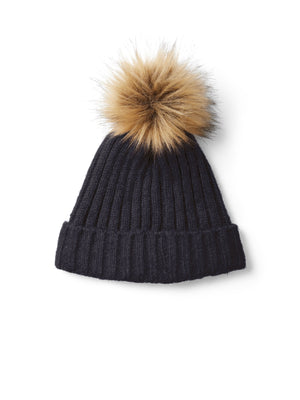 The Signature Knitted Bobble Hat - Navy