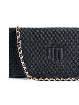 The Stanton - Navy Quilted Leather