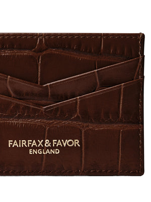 The Signature Card Holder - Conker Brown Leather