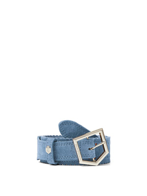 Women's Regina Belt Cornflower Blue Suede