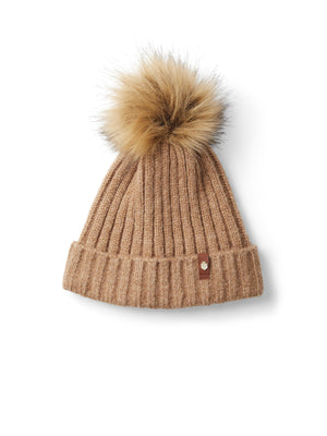 The Signature Knitted Bobble Hat - Camel