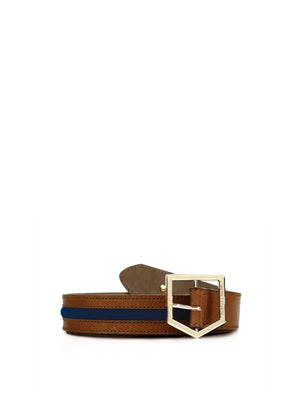 The Hampton Belt - Tan & Navy