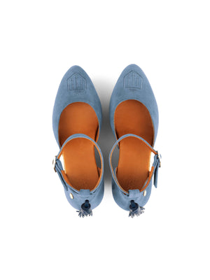 The Monaco Wedge - Cornflower Blue