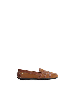 Women's Rome Driver Tan Leather & Suede