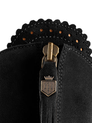 The Heeled Regina (Narrow Fit) - Black Suede
