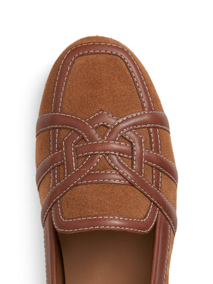 Women's Rome Driver Tan Leather & Suede
