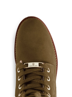 The Shearling Lined Anglesey - Olive Nubuck