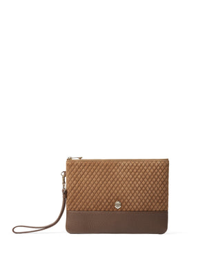 The Highbury Clutch - Quilted Tan