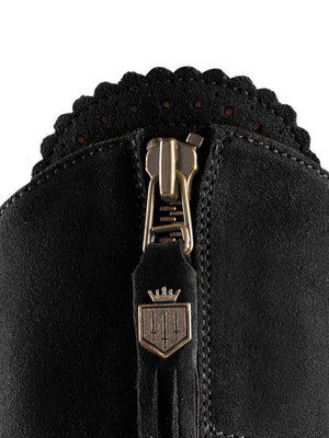 The Regina (Narrow Fit) - Black Suede