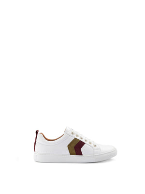 The Alexandra - White - Olive &amp; Plum